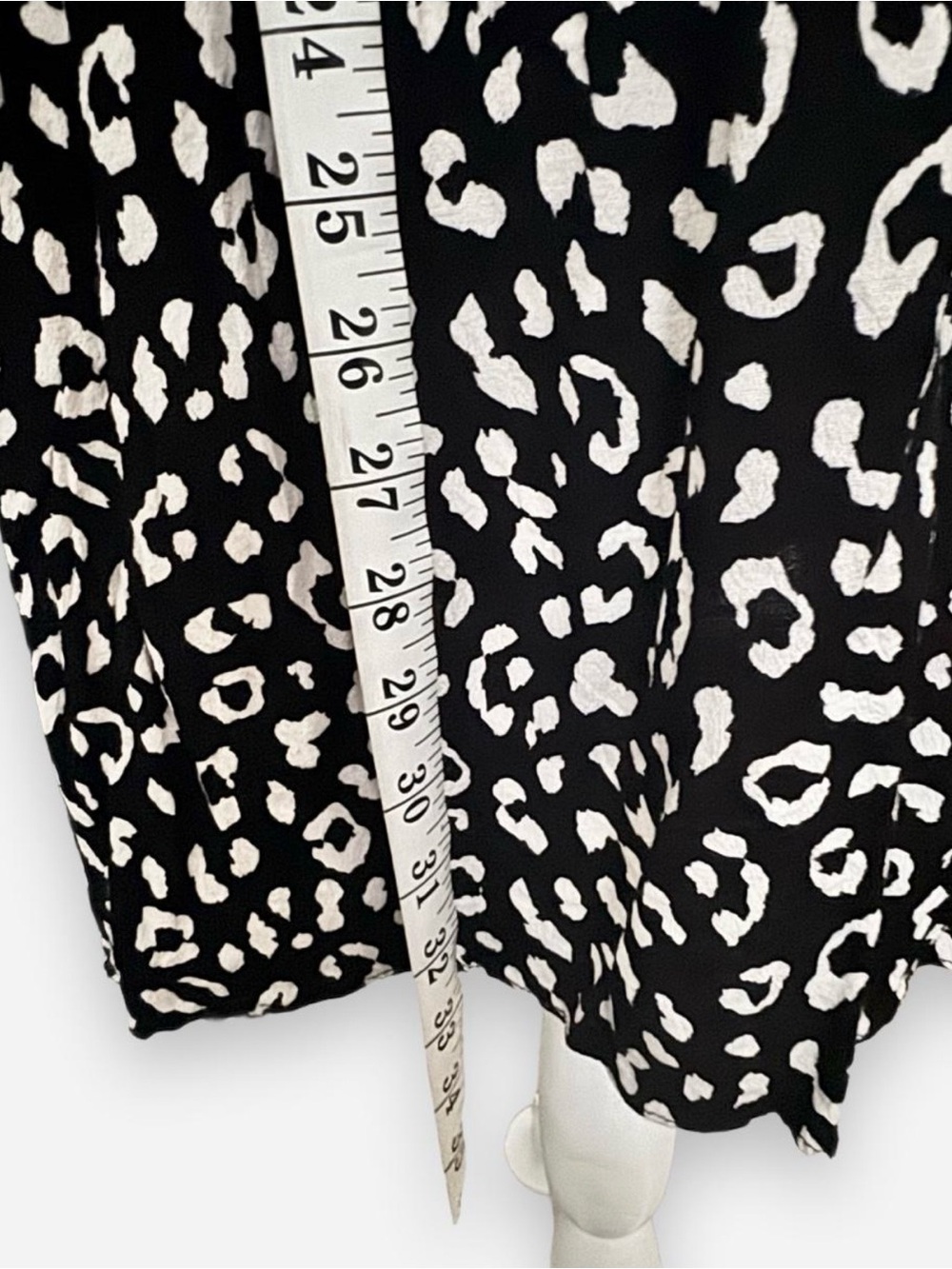 bohme Black & White Leopard-Print Long Sleeve Tiered Dress - Picture 9 of 13
